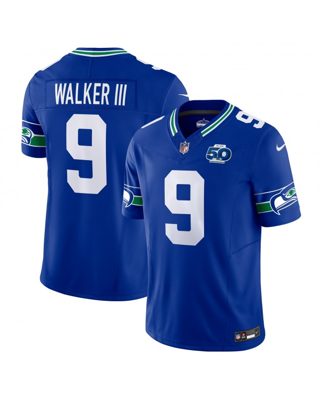 Kenneth Walker III Seattle Seahawks Nike 50th Season Vapor F.U.S.E. Limitiertes Trikot – Royal