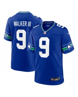 Kenneth Walker III Seattle Seahawks Nike Throwback Spieler-Spieler Trikot – Königsblau