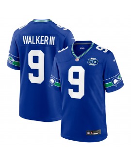Kenneth Walker III Seattle Seahawks Nike Alternate 50. Saison-Spieler Trikot – Königsblau