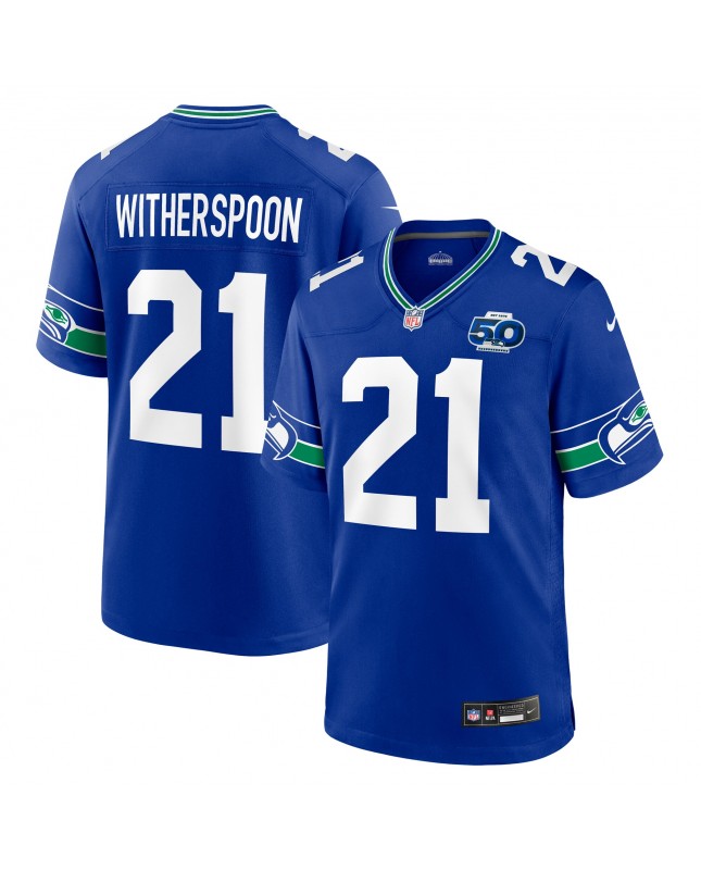 Devon Witherspoon Seattle Seahawks Nike Alternate 50. Saison-Spieler Trikot – Royalblau