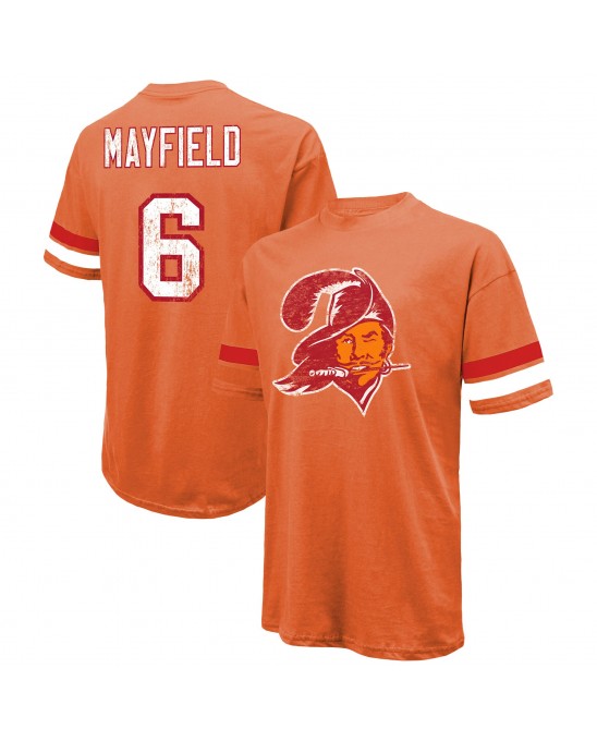 Baker Mayfield Tampa Bay Buccaneers Majestic Threads Übergroßes T-Shirt – Orange