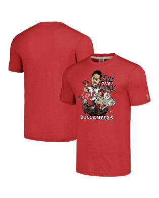 Baker Mayfield Tampa Bay Buccaneers Homage Unisex-Caricature-Spieler-Grafik-Tri-Blend-T-Shirt – Rot