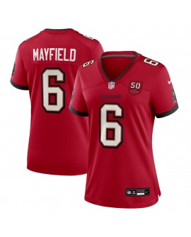 Baker Mayfield Tampa Bay Buccaneers Nike Damen-Team-Spieler Trikot für die 50. Saison – Rot