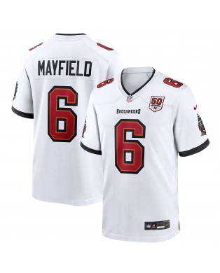Baker Mayfield Tampa Bay Buccaneers Nike 50. Saison Weißes Spieler Trikot – Weiß