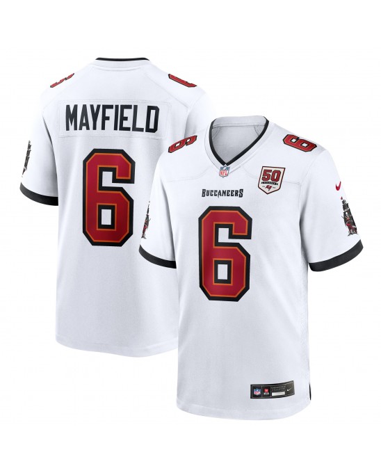 Baker Mayfield Tampa Bay Buccaneers Nike 50. Saison Weißes Spieler Trikot – Weiß