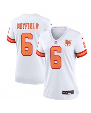 Baker Mayfield '76 Tampa Bay Buccaneers Nike Damen-Spieler Trikot für die 50. Saison – Weiß