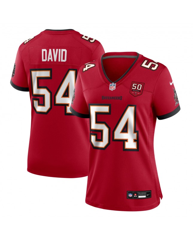 Lavonte David Tampa Bay Buccaneers Nike Damen-Team-Spieler Trikot zum 50-jährigen Jubiläum – Rot