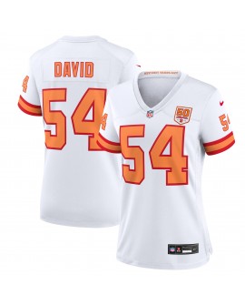 Lavonte David '76 Tampa Bay Buccaneers Nike Damen-Spieler Trikot für die 50. Saison – Weiß
