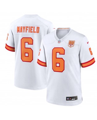 Baker Mayfield '76 Tampa Bay Buccaneers Nike Spieler Trikot der 50. Saison – Weiß