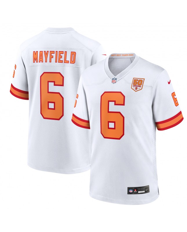 Baker Mayfield '76 Tampa Bay Buccaneers Nike Spieler Trikot der 50. Saison – Weiß