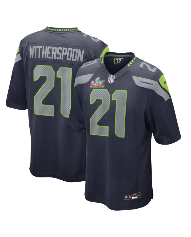 Devon Witherspoon Seattle Seahawks Nike Super Bowl LX Patch Spieler Trikot – College Navy