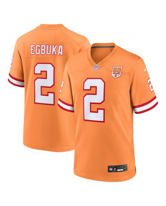 Emeka Egbuka Tampa Bay Buccaneers Nike Alternate 2 50. Saison-Spieler Trikot – Creamsicle