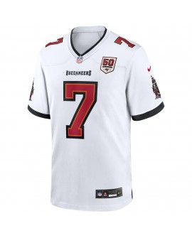 Bucky Irving Tampa Bay Buccaneers Nike 50. Saison Weißes Spieler Trikot – Weiß