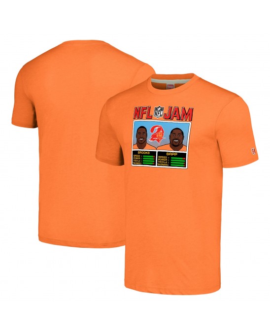 Derrick Brooks & Warren Sapp Tampa Bay Buccaneers Homage Unisex NFL Jam Retired Tri-Blend T-Shirt – Orange