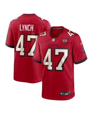 John Lynch Tampa Bay Buccaneers Nike Team-Spieler Trikot zum 50-jährigen Jubiläum – Rot