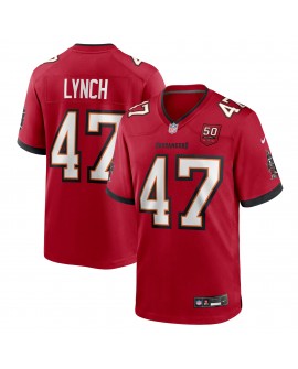 John Lynch Tampa Bay Buccaneers Nike Team-Spieler Trikot zum 50-jährigen Jubiläum – Rot