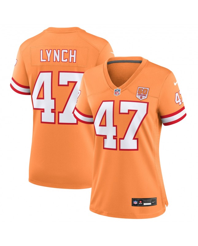 John Lynch Tampa Bay Buccaneers Nike Damen-Spieler Trikot für die 50. Saison – Creamsicle