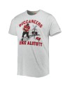 Mike Alstott Tampa Bay Buccaneers Homage Unisex-Karikatur-Tri-Blend-T-Shirt für pensionierte Spieler – Asche