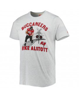 Mike Alstott Tampa Bay Buccaneers Homage Unisex-Karikatur-Tri-Blend-T-Shirt für pensionierte Spieler – Asche