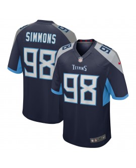 Jeffery Simmons Tennessee Titans Nike Jugend-Spieler Trikot – Marineblau