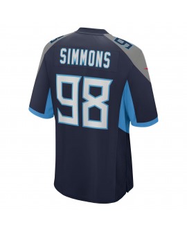 Jeffery Simmons Tennessee Titans Nike Jugend-Spieler Trikot – Marineblau