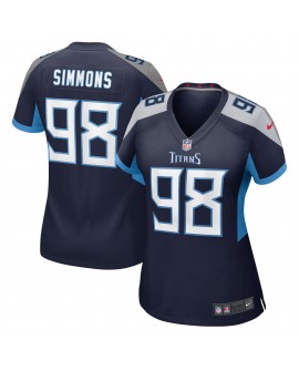 Jeffery Simmons Tennessee Titans Nike Damen-Ausweichtrikot – Marineblau