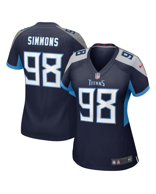 Jeffery Simmons Tennessee Titans Nike Damen-Ausweichtrikot – Marineblau