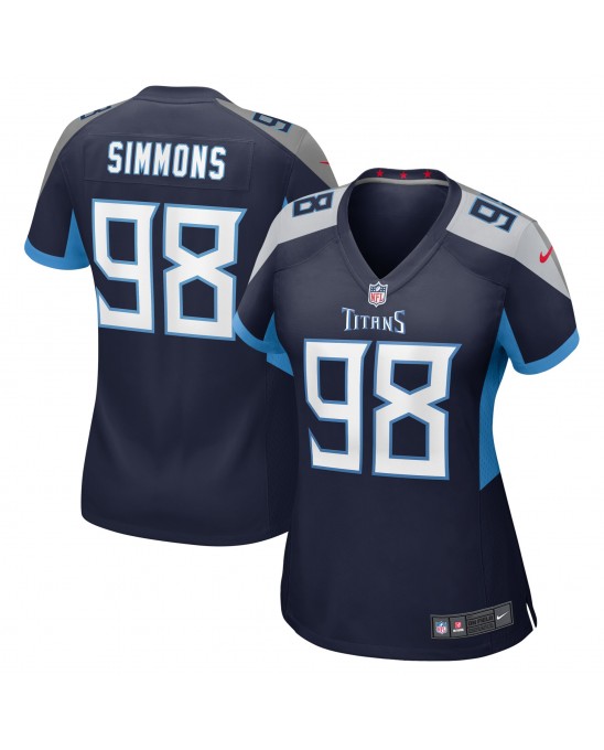 Jeffery Simmons Tennessee Titans Nike Damen-Ausweichtrikot – Marineblau