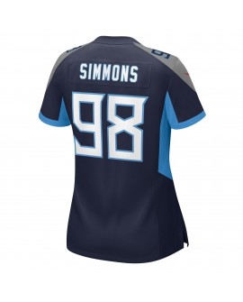 Jeffery Simmons Tennessee Titans Nike Damen-Ausweichtrikot – Marineblau