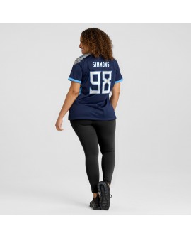 Jeffery Simmons Tennessee Titans Nike Damen-Ausweichtrikot – Marineblau