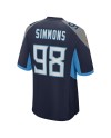 Jeffery Simmons Tennessee Titans Nike Spieler Trikot – Marineblau