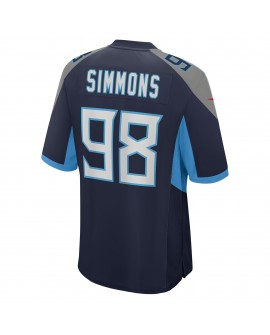 Jeffery Simmons Tennessee Titans Nike Spieler Trikot – Marineblau
