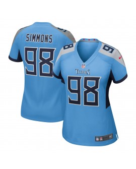 Jeffery Simmons Tennessee Titans Nike Damen-Team-Spieler Trikot – Hellblau
