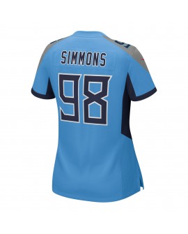 Jeffery Simmons Tennessee Titans Nike Damen-Team-Spieler Trikot – Hellblau