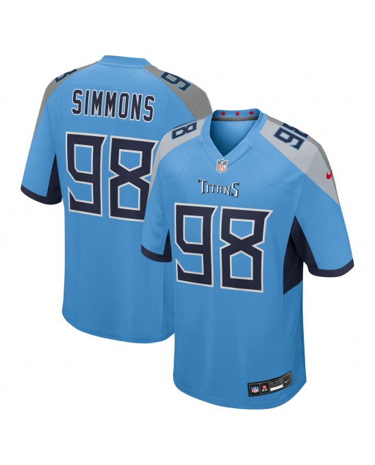 Jeffery Simmons Tennessee Titans Nike Team Game-Trikot – Hellblau