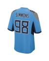 Jeffery Simmons Tennessee Titans Nike Team Game-Trikot – Hellblau