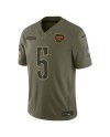 Jayden Daniels Washington Commanders Nike 2025 Salute to Service Limited Trikot – Olivgrün