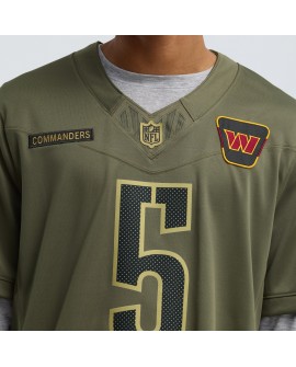 Jayden Daniels Washington Commanders Nike 2025 Salute to Service Limited Trikot – Olivgrün