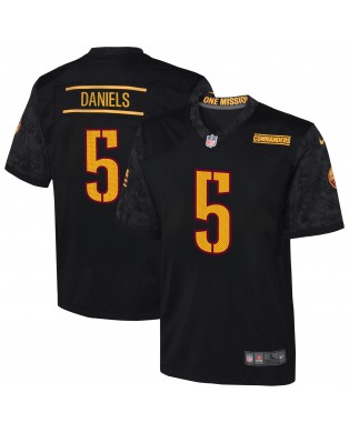 Jayden Daniels Washington Commanders Nike Jugend-Ausweichtrikot – Schwarz