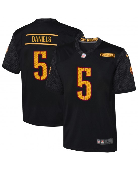 Jayden Daniels Washington Commanders Nike Jugend-Ausweichtrikot – Schwarz