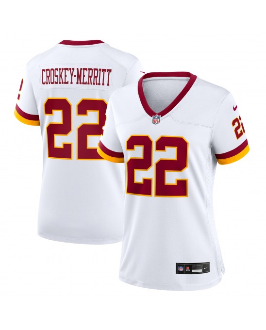 Jacory Croskey-Merritt Washington Commanders Nike Damen-Spiel-Super-Bowl-Ära-Trikot – Weiß
