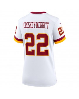 Jacory Croskey-Merritt Washington Commanders Nike Damen-Spiel-Super-Bowl-Ära-Trikot – Weiß