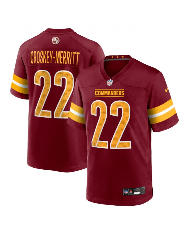 Jacory Croskey-Merritt Washington Commanders Nike Team Game-Trikot – Burgund