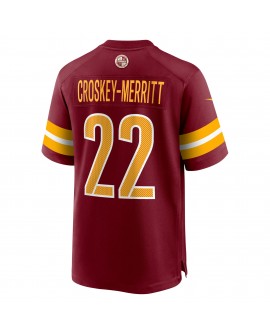 Jacory Croskey-Merritt Washington Commanders Nike Team Game-Trikot – Burgund
