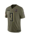 Michael Penix Jr. Atlanta Falcons Nike 2025 Salute to Service Limited Trikot – Olivgrün