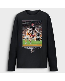 Kyle Pitts Sr. Atlanta Falcons NFL Flash Features Week 15 Langarm-T-Shirt – Schwarz