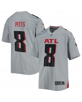 Kyle Pitts Atlanta Falcons Nike Inverted Game-Trikot für Jugendliche – Grau