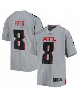 Kyle Pitts Atlanta Falcons Nike Inverted Game-Trikot für Jugendliche – Grau
