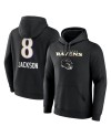 Lamar Jackson Baltimore Ravens Team Wordmark Pullover Hoodie – Schwarz
