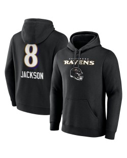 Lamar Jackson Baltimore Ravens Team Wordmark Pullover Hoodie – Schwarz